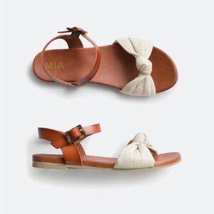 MIA Brown and Cream Sandals size 9.5